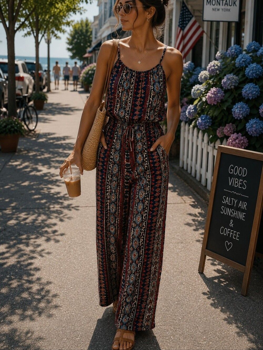 Benjamin International Company Aztec Print  jumpsuit
